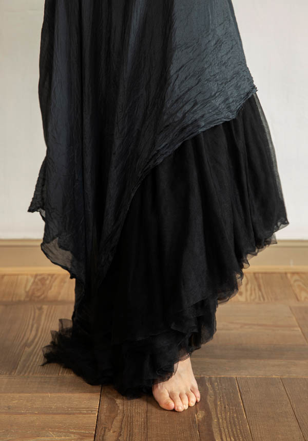Rose & Lini MARC LE BIHAN SILK “ROBE 2111” IVORY & BLACK DRESS Fino al 60% di sconto