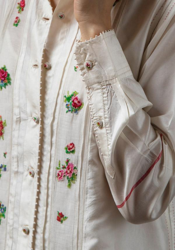Rose & Lini PERO “PLA01” PEARL EMBROIDERED SHIRT Fino al 65% di sconto
