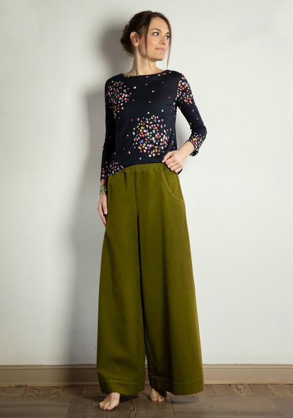 Rose & Lini BARBARA TANI COTTON “PANTS 457 F02” CURRY Solo un giorno rimasto