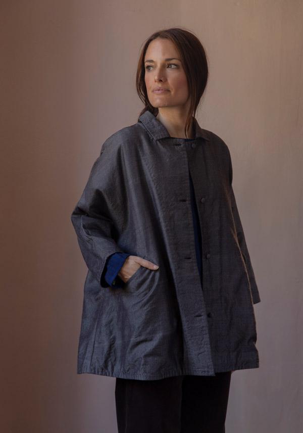 Rose & Lini AODRESS REVERSIBLE WOOL “COAT 15” RAAT BROWN Esporta salva