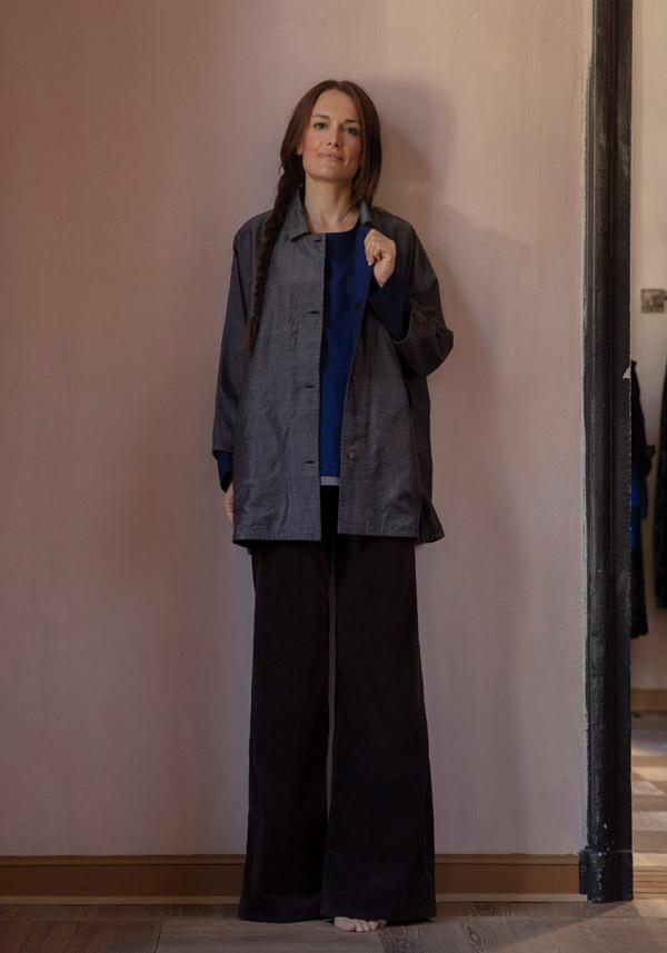 Rose & Lini AODRESS REVERSIBLE WOOL “COAT 15” RAAT BROWN Esporta salva