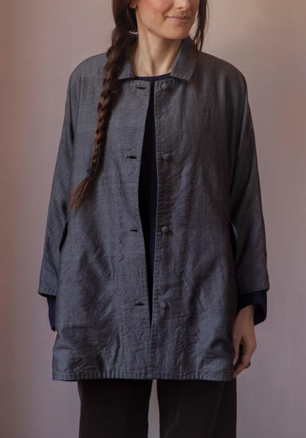 Rose & Lini AODRESS REVERSIBLE WOOL “COAT 15” RAAT BROWN Esporta salva
