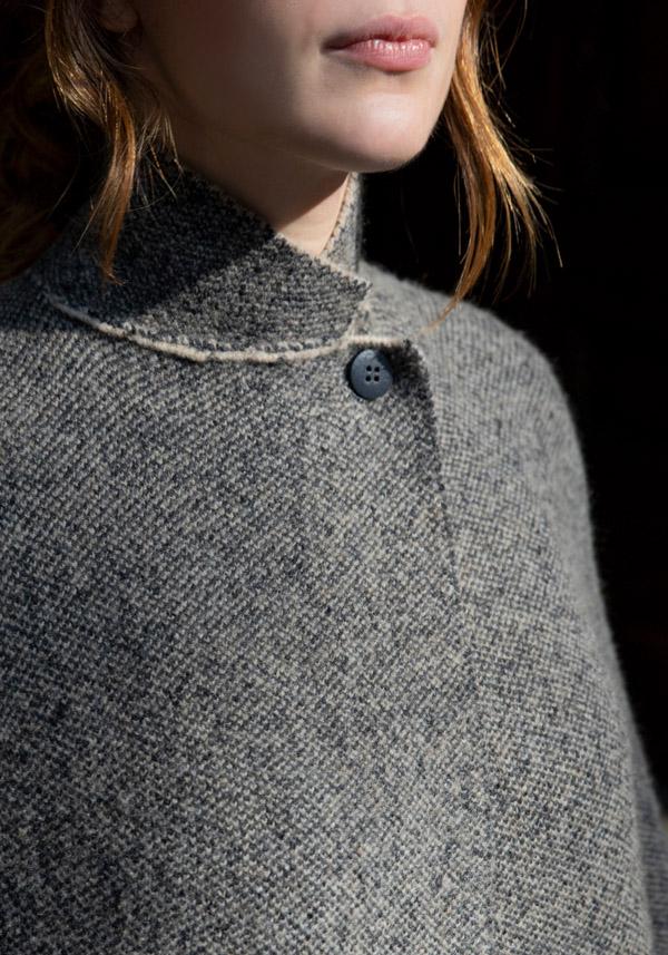 Rose & Lini BOBOUTIC WOOL & CASHMERE “4758” BLACK & CREAM COAT Italy