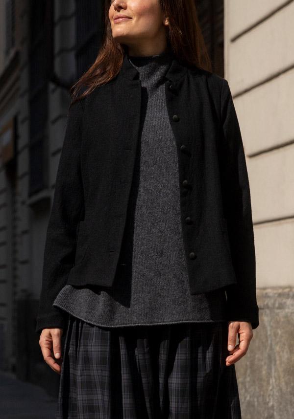 Rose & Lini APUNTOB VIRGIN WOOL “JACKET 1878” BLACK Pezzi Unici