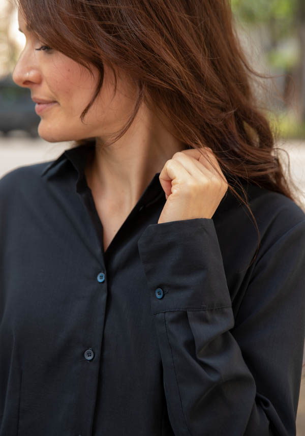 Rose & Lini CO.GO “TOP VC322” DARK NAVY SHIRT Consegna Veloce