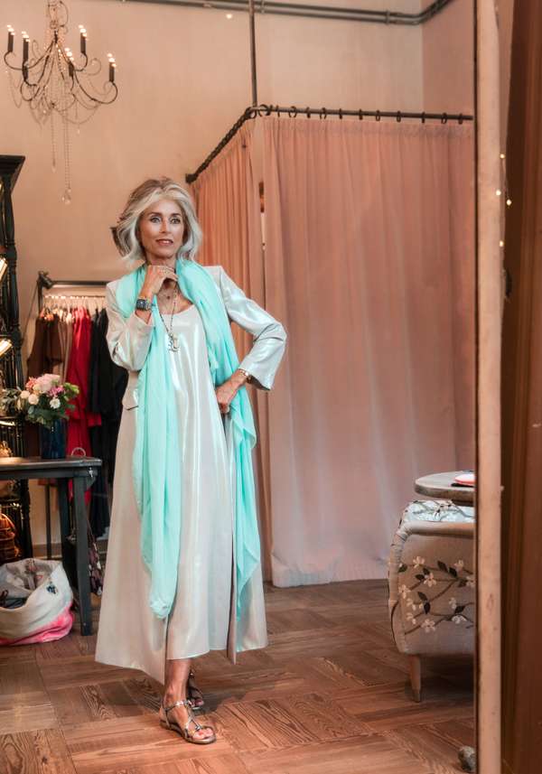 Rose & Lini CO.GO SATIN “DUST COAT 11101” Prezzo Ridotto