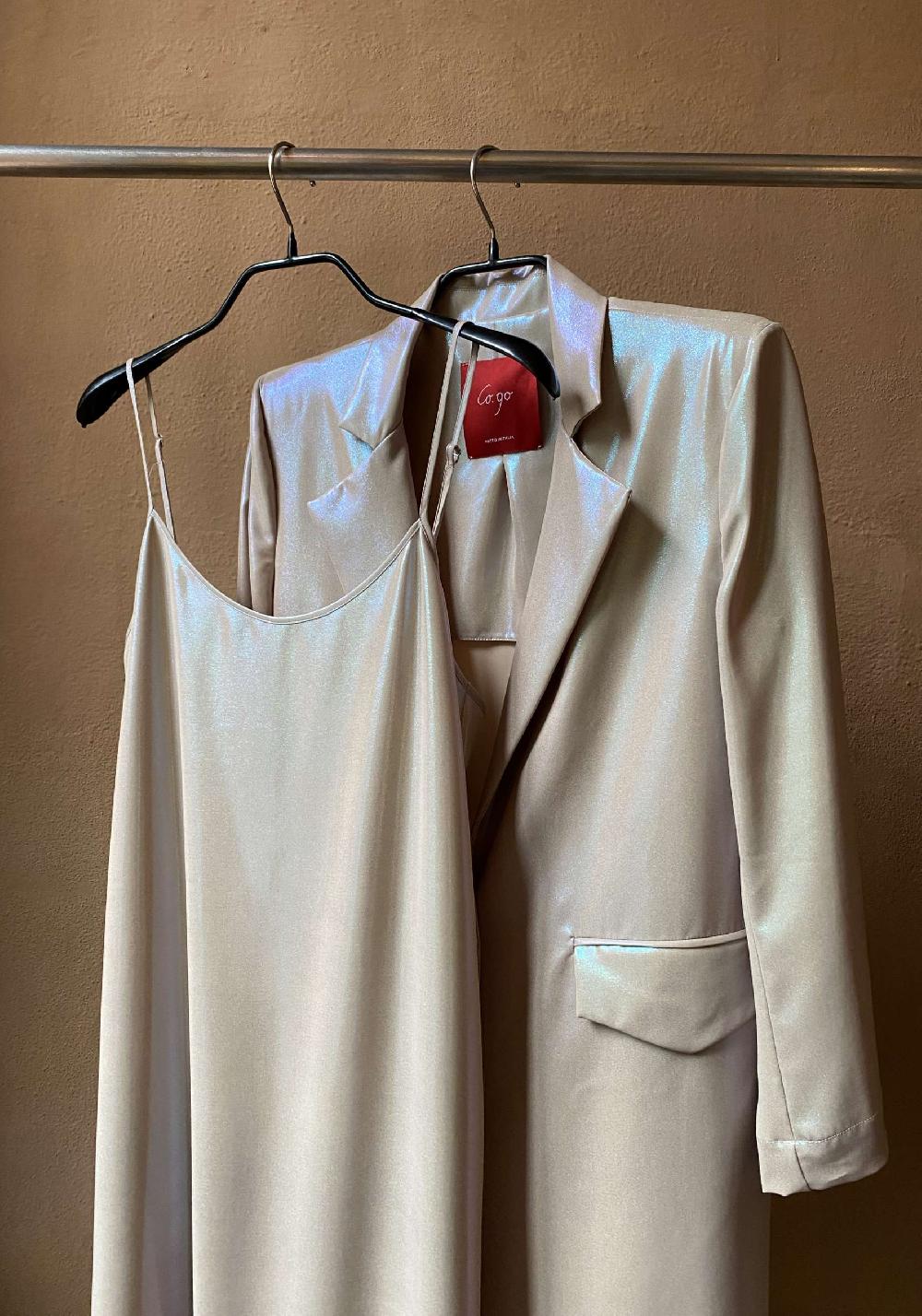 Rose & Lini CO.GO SATIN “DUST COAT 11101” Prezzo Ridotto