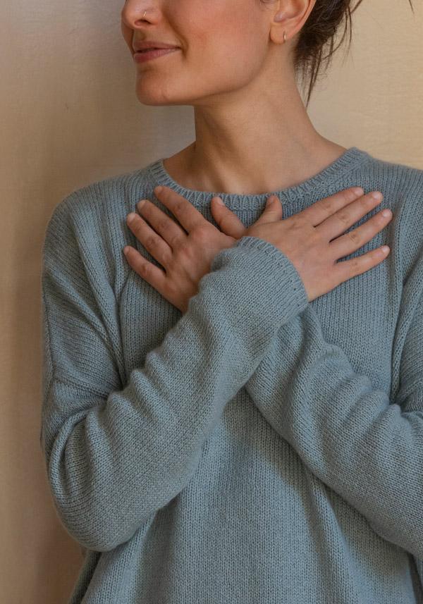 Rose & Lini APUNTOB CASHMERE & ALPACA “PULL 1890” SKY BLUE Online