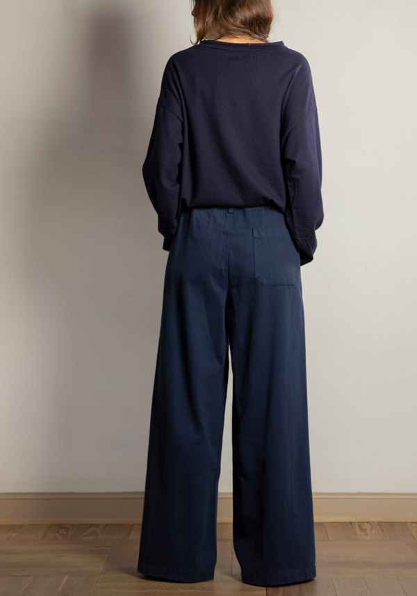 Rose & Lini LABO ART COTTON “DIAGONALE” ATLANTIC PANTS Saldi