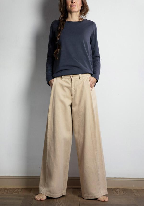 Rose & Lini LABO ART COTTON “DIAGONALE” PEPPER PANTS Offerte