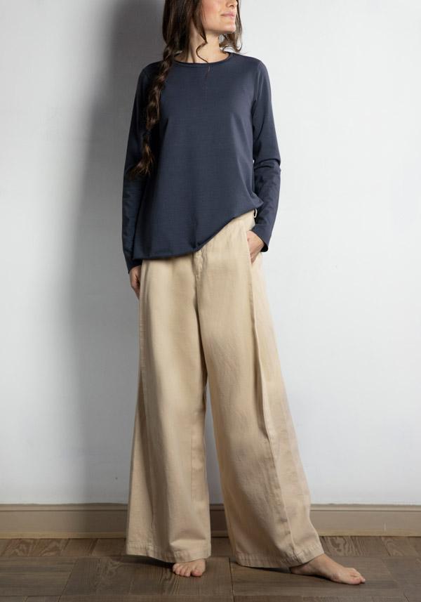 Rose & Lini LABO ART COTTON “DIAGONALE” PEPPER PANTS Offerte