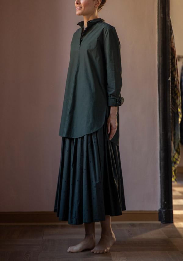 Rose & Lini APUNTOB COTTON “SKIRT 1900” FOREST GREEN I Più Venduti