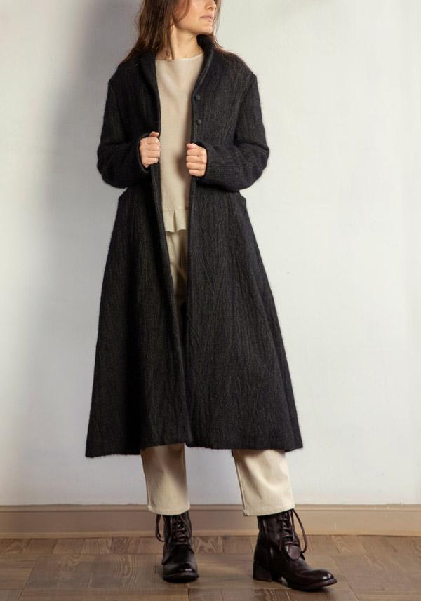 Rose & Lini APUNTOB WOOL & ANGORA “COAT 1812” FOREST Vendite Flash