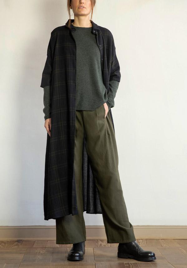 Rose & Lini APUNTOB WOOL CHECKED “DRESS 1813” BLUE Negozio