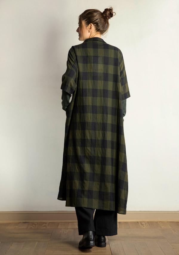 Rose & Lini APUNTOB WOOL CHECKED “DRESS 1813” MILITARY In Saldo