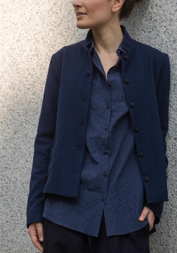 Rose & Lini APUNTOB VIRGIN WOOL “JACKET 1878” BLUE Nuova