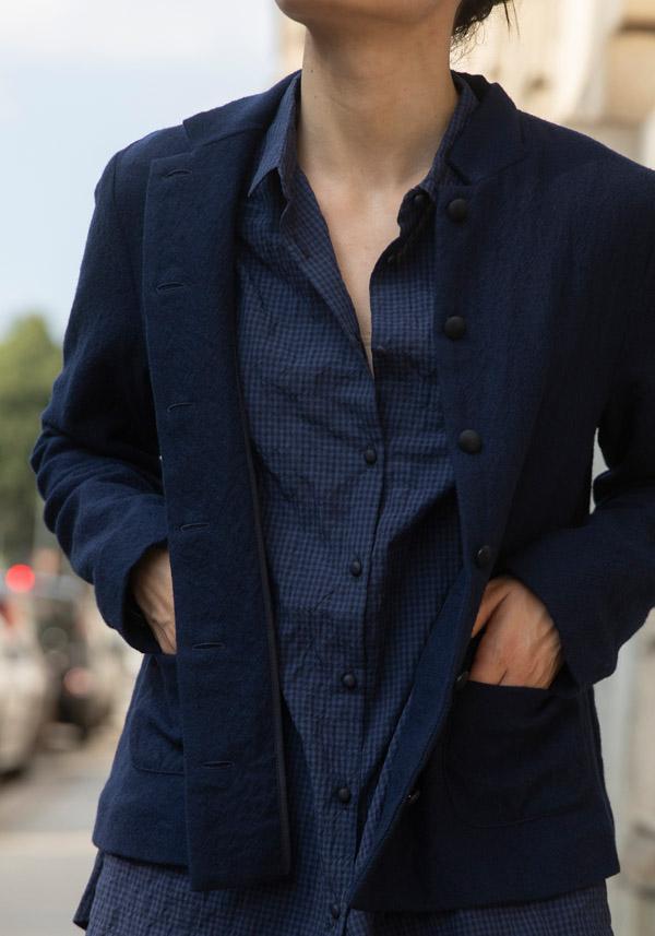 Rose & Lini APUNTOB VIRGIN WOOL “JACKET 1878” BLUE Nuova