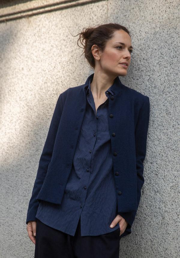Rose & Lini APUNTOB VIRGIN WOOL “JACKET 1878” BLUE Nuova