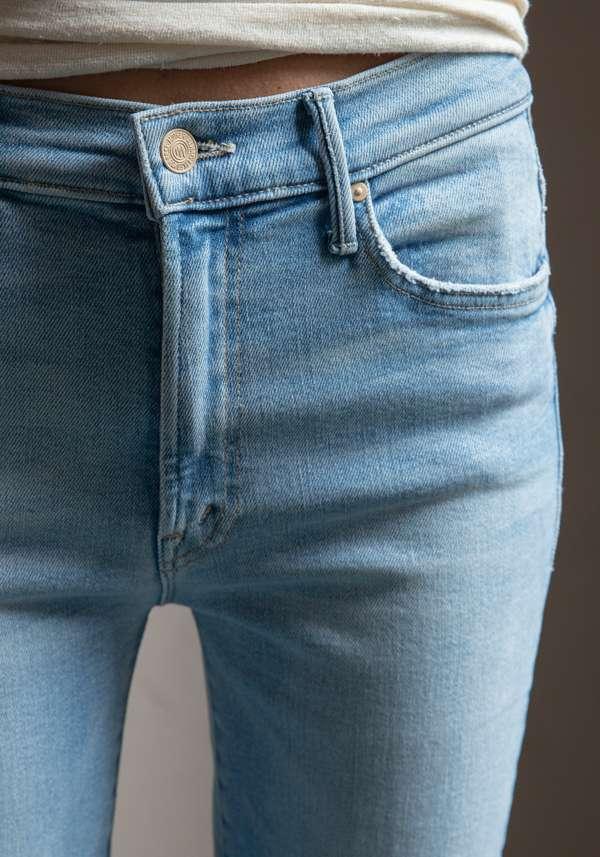 Rose & Lini MOTHER DENIM “INSIDER CROP STEP FRAY” BLUE JEANS Negozio online di fabbrica