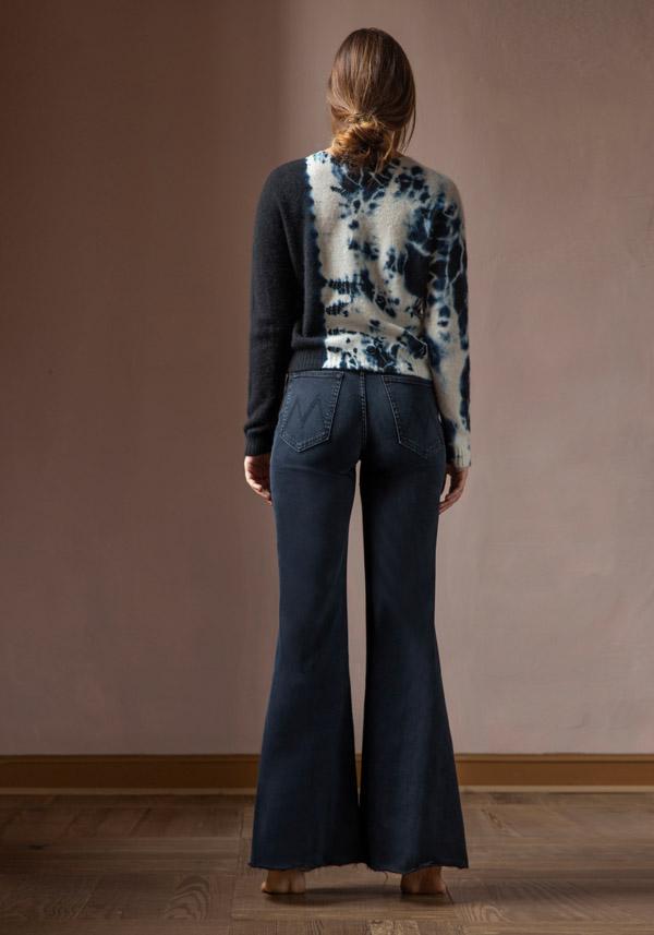 Rose & Lini MOTHER DENIM “THE ROLLER FRAY” NAVY JEANS Fornitura limitata