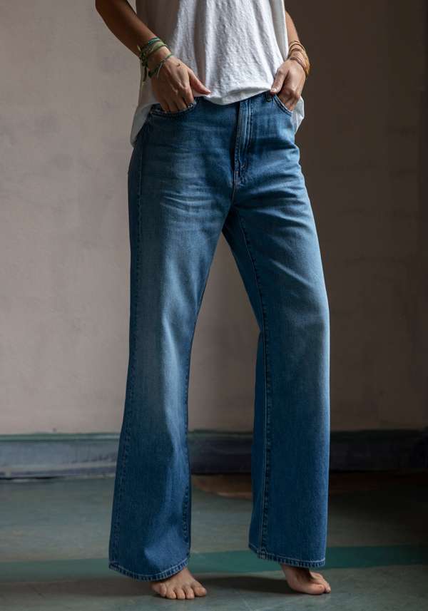 Rose & Lini MOTHER DENIM “THE DODGER ANKLE” BLUE JEANS Vendite stagionali