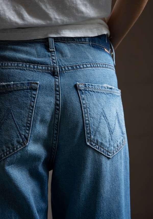 Rose & Lini MOTHER DENIM “THE DODGER ANKLE” BLUE JEANS Vendite stagionali