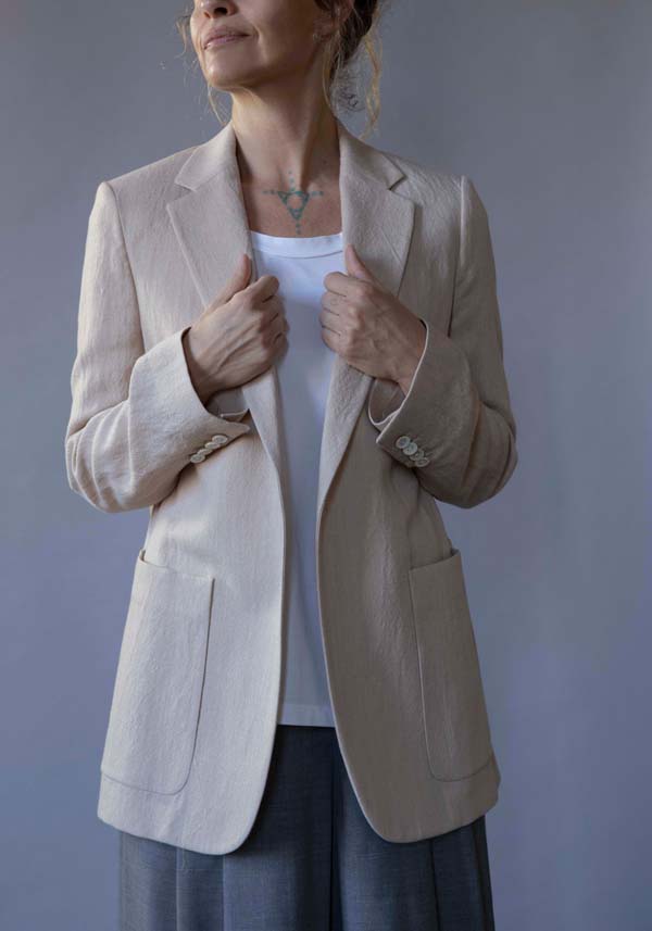 Rose & Lini N8 WOOL & LINEN “JACKET 2111” BEIGE Offerta per la Festa della Mamma