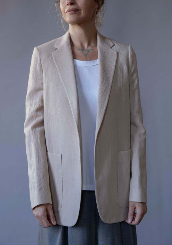 Rose & Lini N8 WOOL & LINEN “JACKET 2111” BEIGE Offerta per la Festa della Mamma