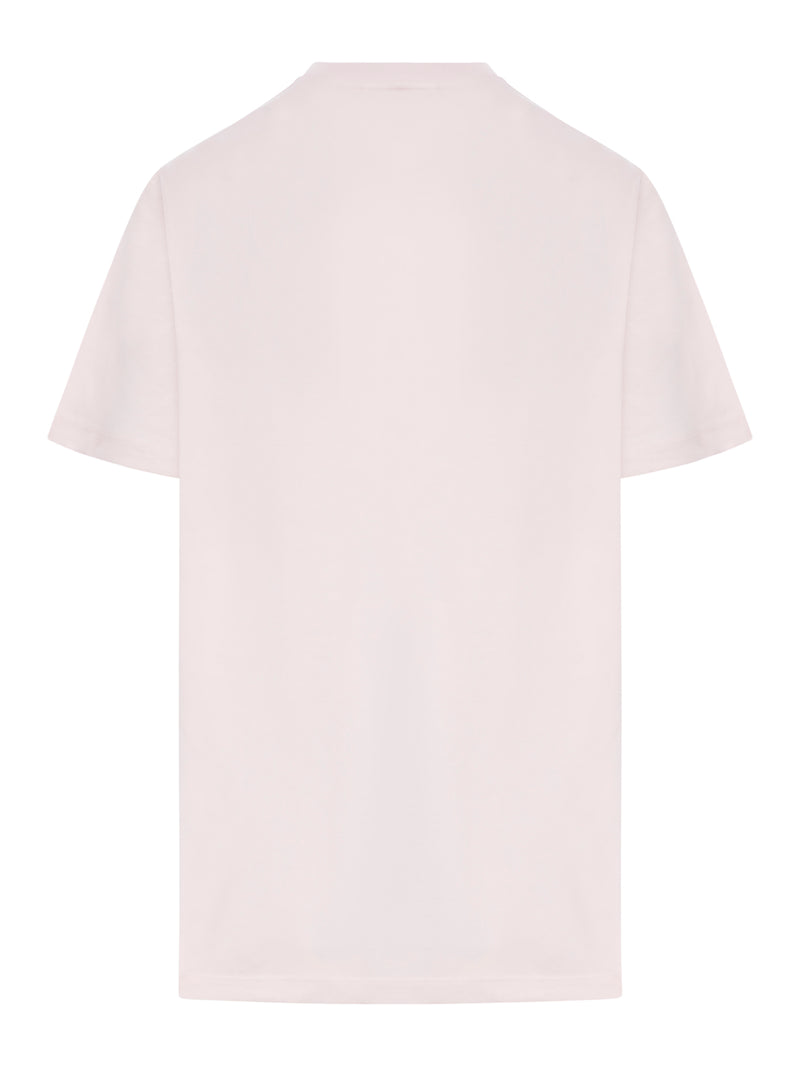 Suitnegozi T-SHIRT RELAX CON GATTI IN JERSEY ROSA BASIC Vendita Calda
