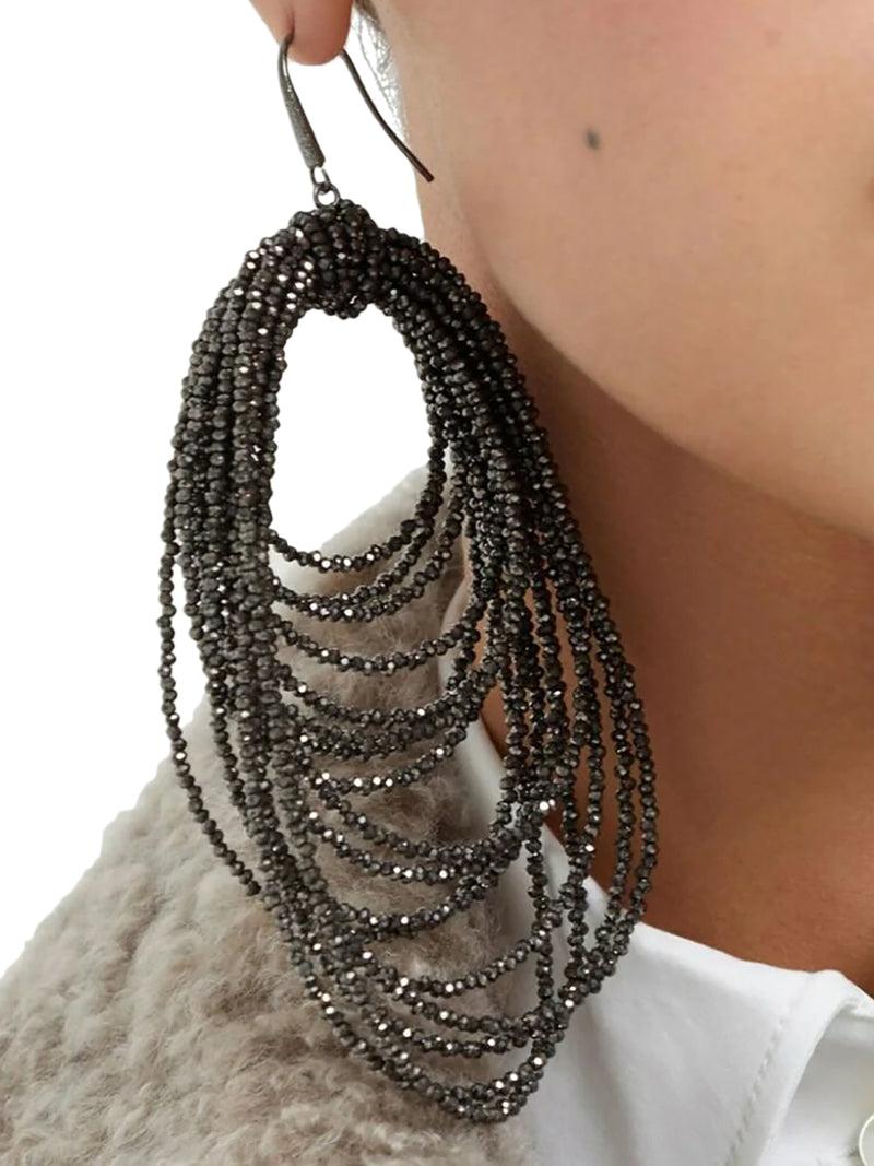 Suitnegozi Orecchini Dangling Hoop in vetro Offerta settimanale
