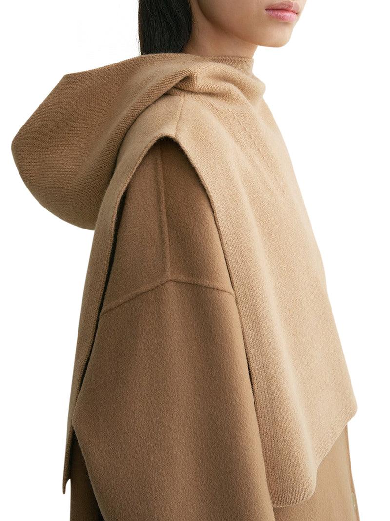 Suitnegozi cappuccio in lana e cashmere In Vendita