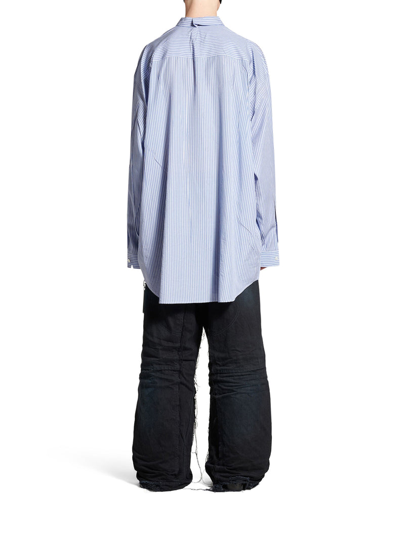 Suitnegozi CAMICIA FLUIDA DA UOMO IN BLU/BIANCO Hotsell