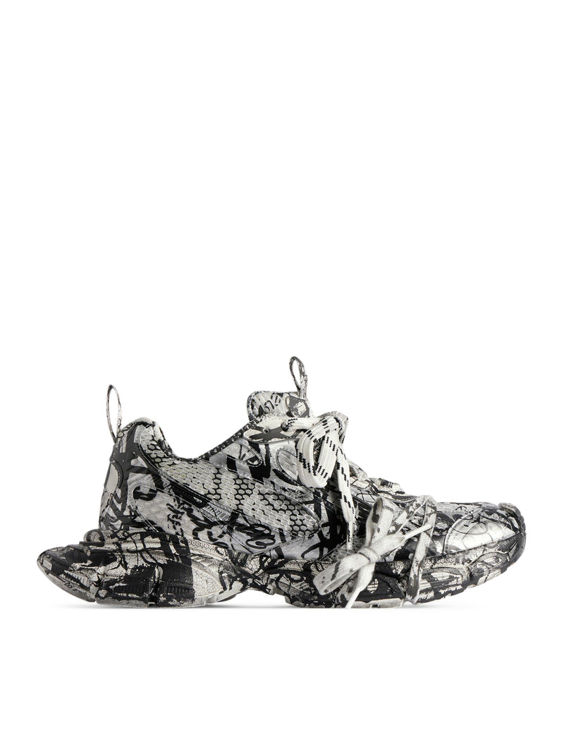 Suitnegozi SNEAKER 3XL EXTREME GRAFFITI DA UOMO IN BIANCO/NERO