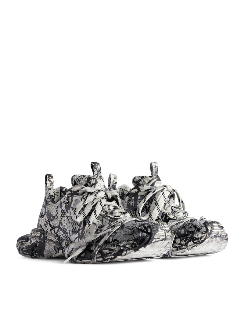 Suitnegozi SNEAKER 3XL EXTREME GRAFFITI DA UOMO IN BIANCO/NERO Saldi