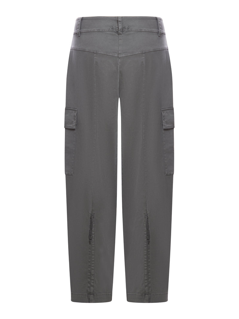 Suitnegozi Pantalone cargo in raso di cotone stretch Promozione
