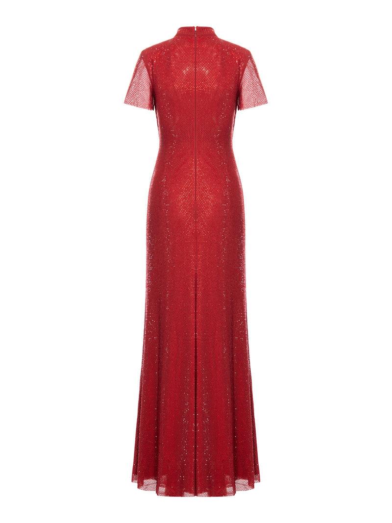 Suitnegozi Abito lungo in rete con strass Negozi Online