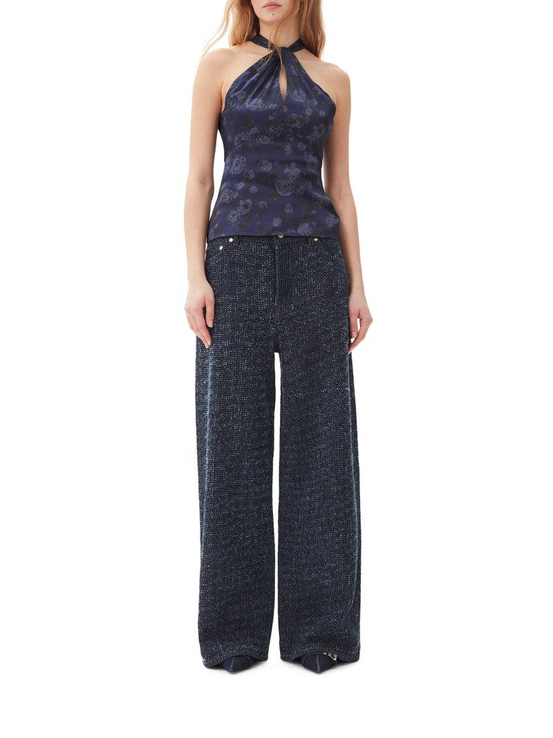 Suitnegozi JEANS LARGHI BLU SCURO FLUFFY In Vendita