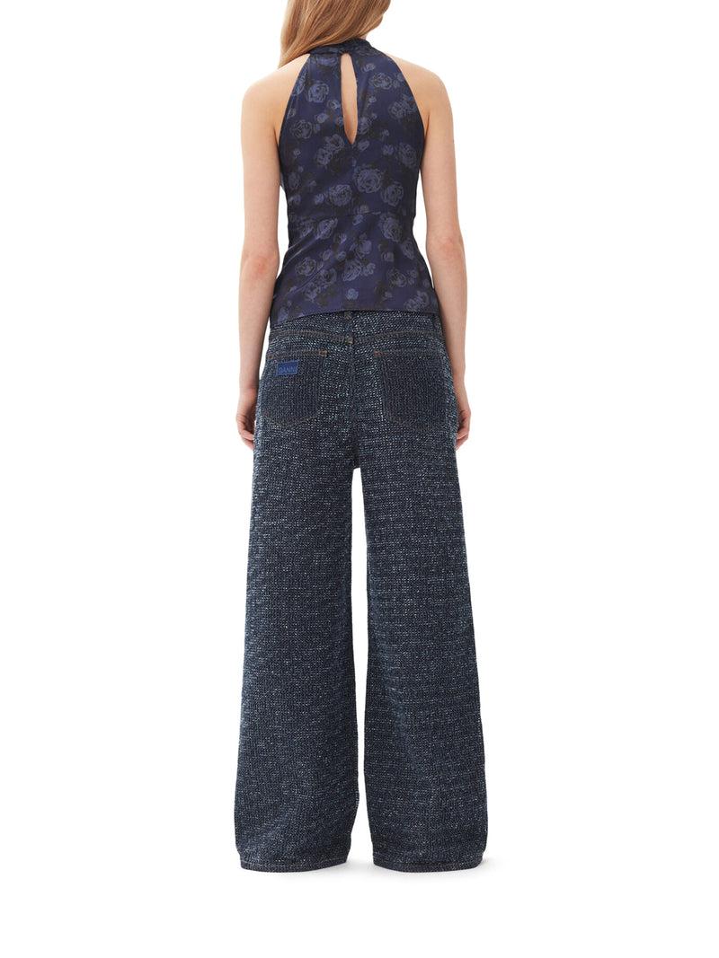 Suitnegozi JEANS LARGHI BLU SCURO FLUFFY In Vendita