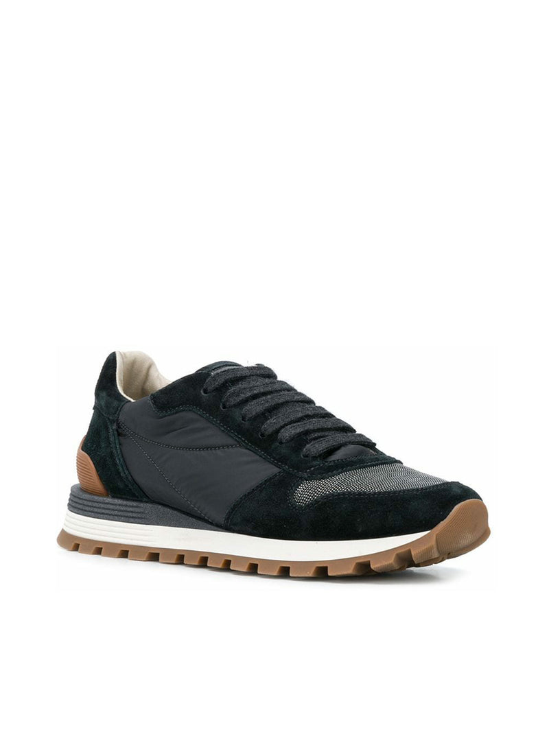 Suitnegozi Runners in camoscio e tessuto techno con "Precious Toe" Vendite Flash