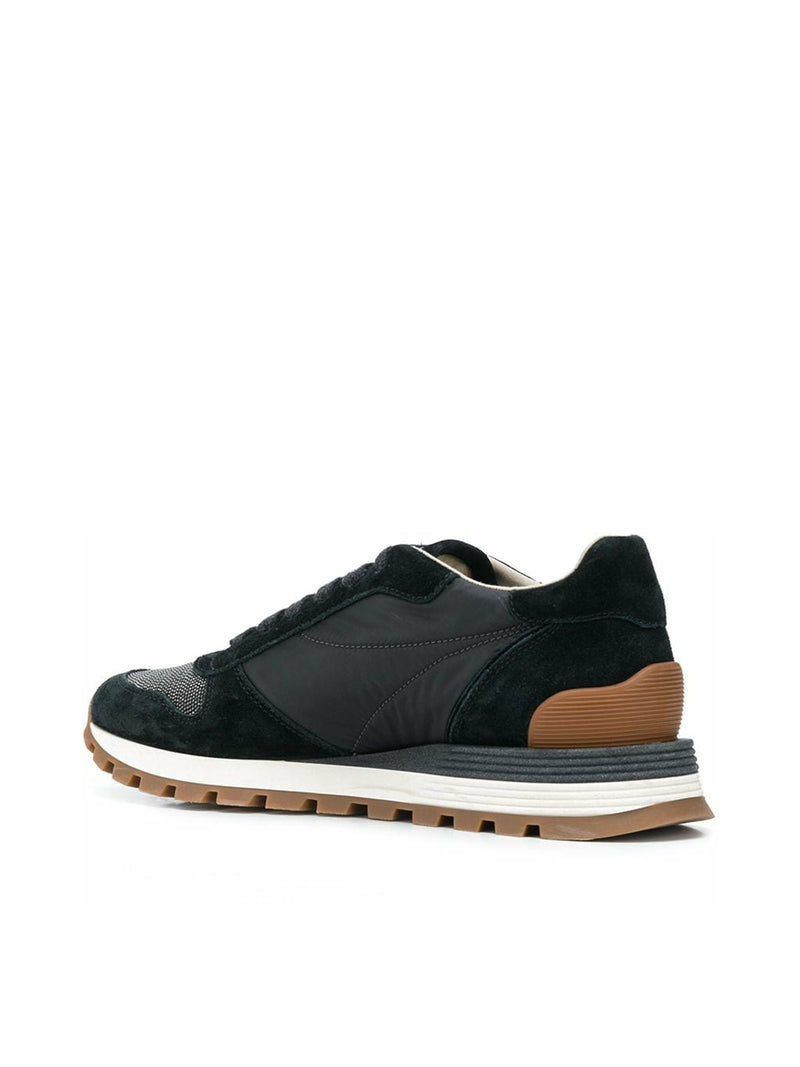 Suitnegozi Runners in camoscio e tessuto techno con "Precious Toe" Vendite Flash