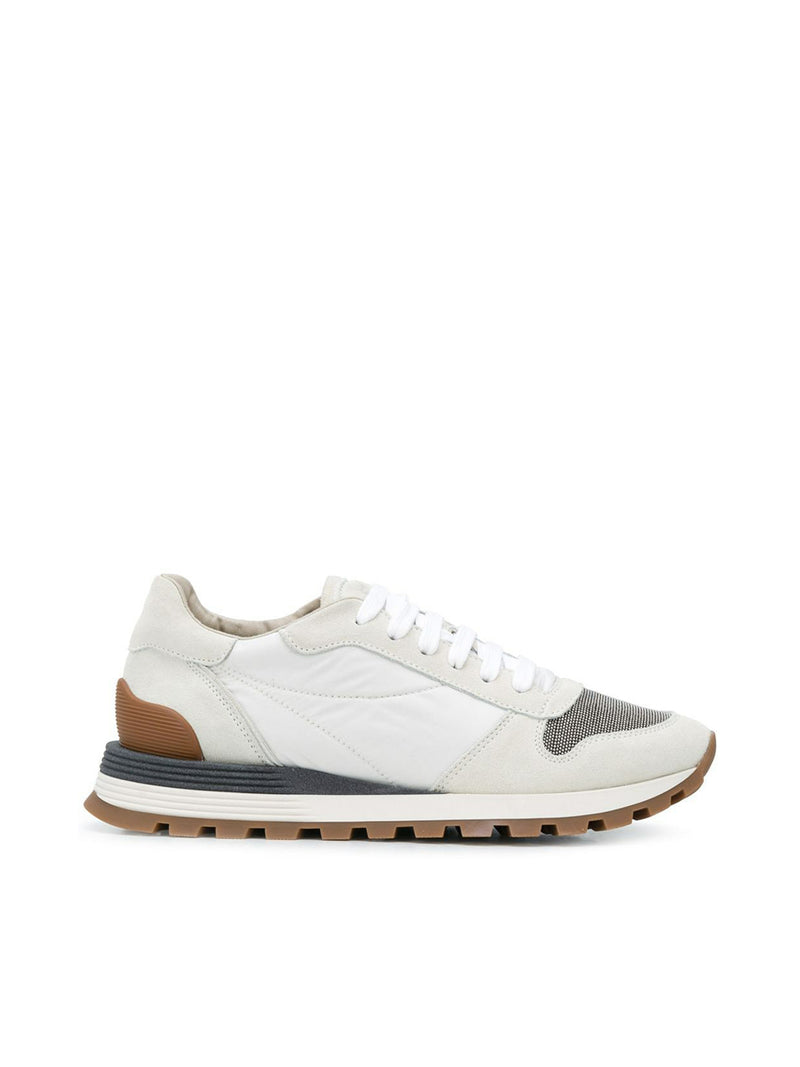 Suitnegozi Runners in camoscio e tessuto techno con "Precious Toe"