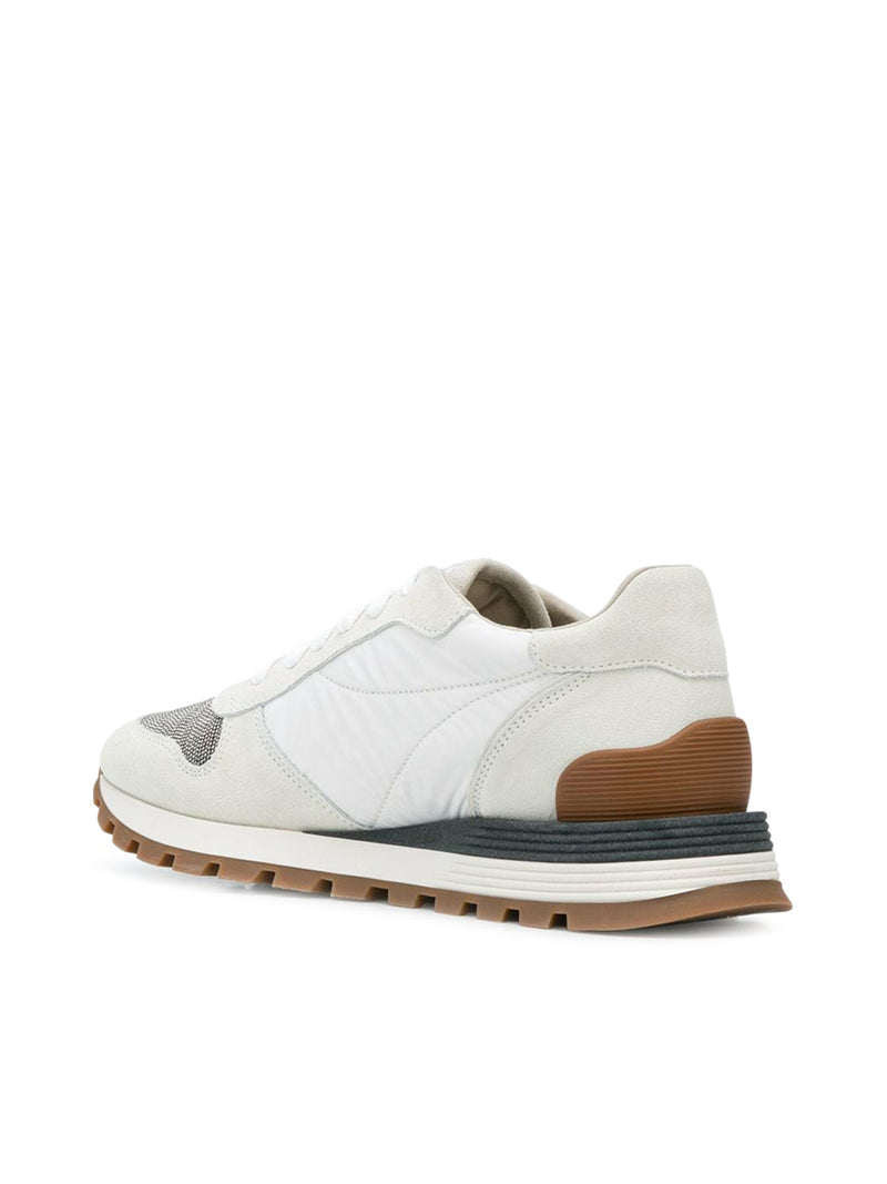 Suitnegozi Runners in camoscio e tessuto techno con "Precious Toe" Negozio