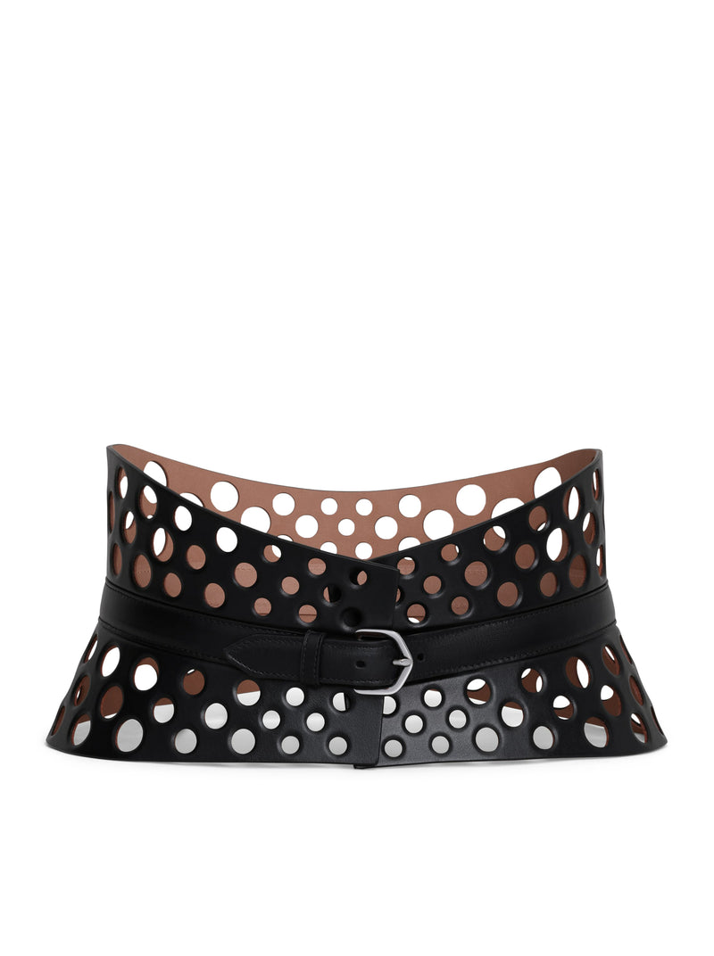 Suitnegozi CINTURA NEO BUSTIER IN PELLE DI VITELLO TRAFORATA