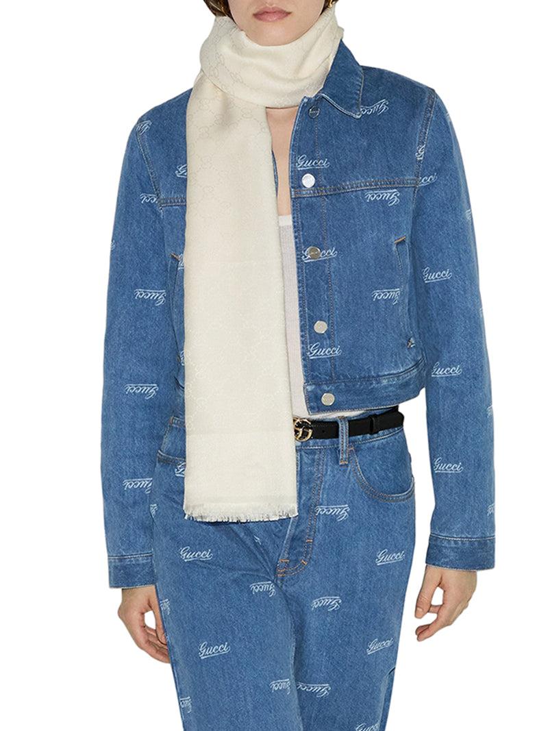 Suitnegozi SCIALLE IN SETA E COTONE JACQUARD CON MOTIVO GG Online