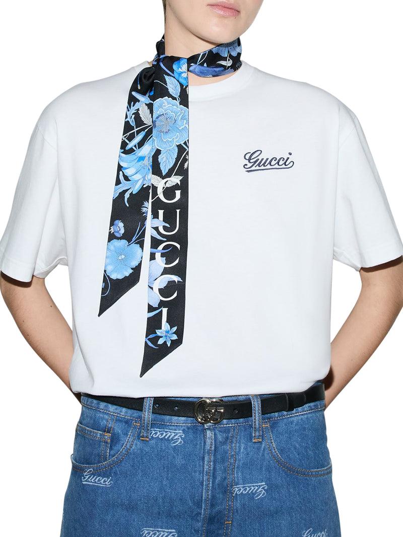 Suitnegozi FIOCCO AL COLLO IN SETA STAMPA FLOREALE GUCCI Offerte