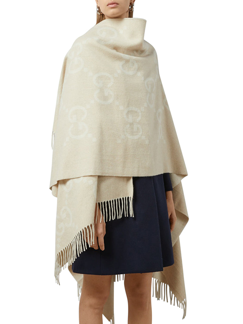Suitnegozi MANTELLO IN CASHMERE JUMBO GG REVERSIBILE Nuova