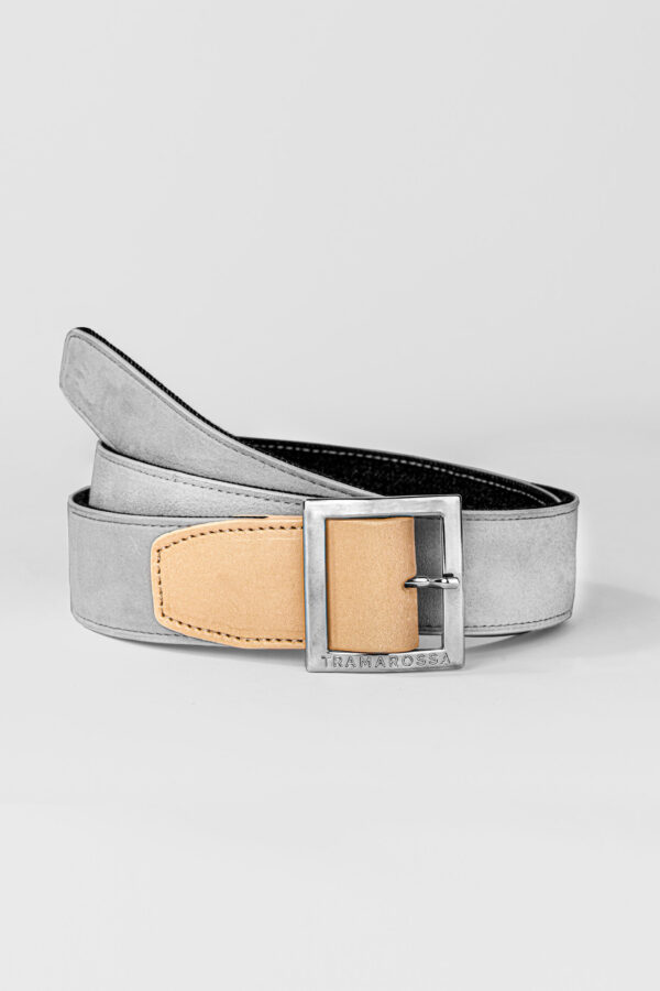 Sartoria Tramarossa CINTURA COLOR ARGENTO IN SUEDE Consegna Veloce