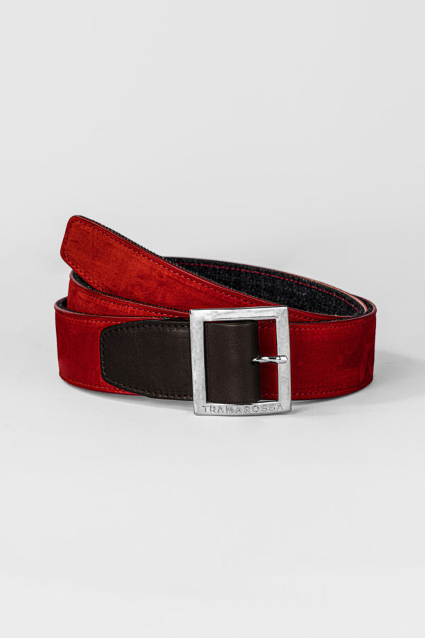 Sartoria Tramarossa CINTURA COLOR ROSSO IN SUEDE Affare Del Giorno