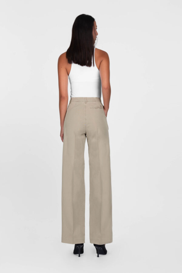 Sartoria Tramarossa PANTALONE AURELIA WIDE LEG GABARDINA DI COTONE SAND Offerta