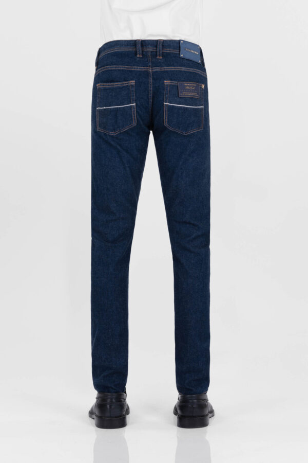 Sartoria Tramarossa JEANS LEONARDO BUTTONS REGULAR BLUE GOLD IN DENIM BLU SCURO Cyber Monday